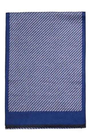 Niebieski szal we wzory 72926 - 29991