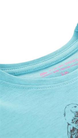 Turkusowy t-shirt dziecięcy z nadrukiem 58424 - 300381