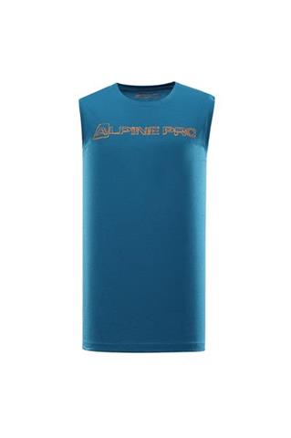 Niebieski t-shirt męski z nadrukiem 58379 - 300761