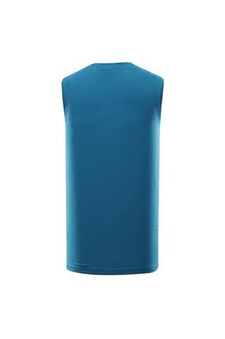 Niebieski t-shirt męski z nadrukiem 58379 - 300771