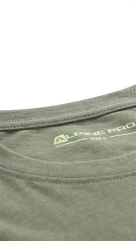 Oliwkowy t-shirt męski z nadrukiem 58381 - 301161