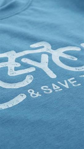 T-shirt męski w morskim odcieniu 58382 - 301341