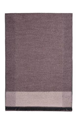 Brązowy szal w jodełkę 72933 - 30141