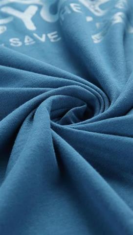 T-shirt męski w morskim odcieniu 58382 - 301481