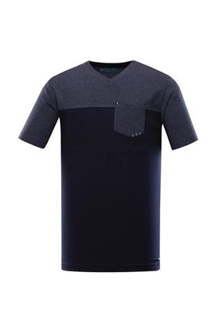 Granatowy t-shirt V-neck 58408 - 302531