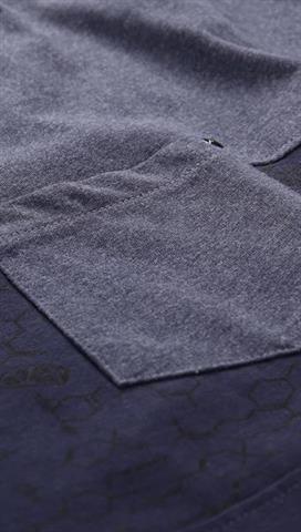 Granatowy t-shirt V-neck 58408 - 302551