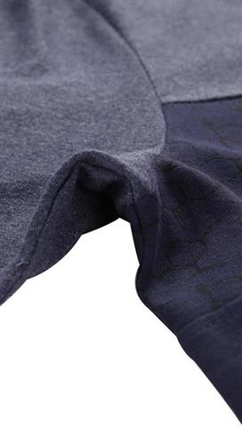 Granatowy t-shirt V-neck 58408 - 302571