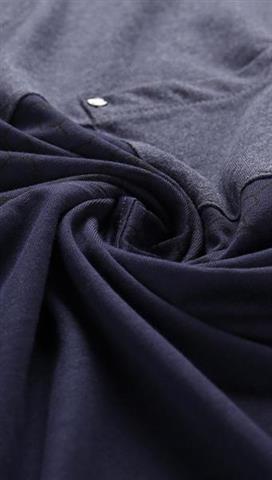 Granatowy t-shirt V-neck 58408 - 302591