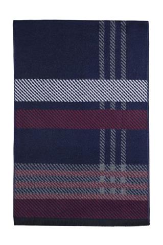 Granatowo-szary szal we wzory 72937 - 30261