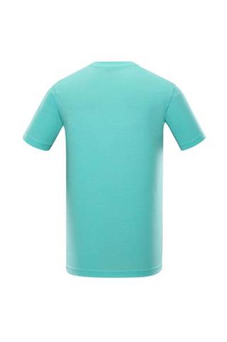 T-shirt męski w seledynowym odcieniu 58410 - 302701