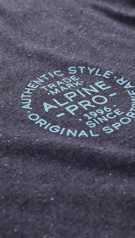 Granatowy t-shirt męski z nadrukiem 58414 - 302921