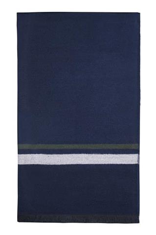 Granatowy szal z pasami 72942 - 30351