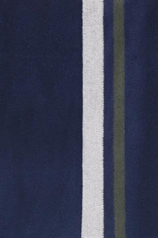 Granatowy szal z pasami 72942 - 30361