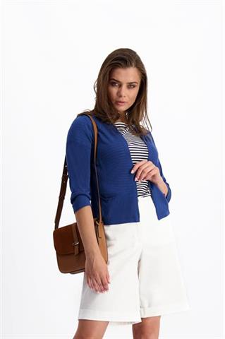 Niebieski kardigan damski 85160 - 303611