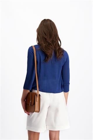 Niebieski kardigan damski 85160 - 303621