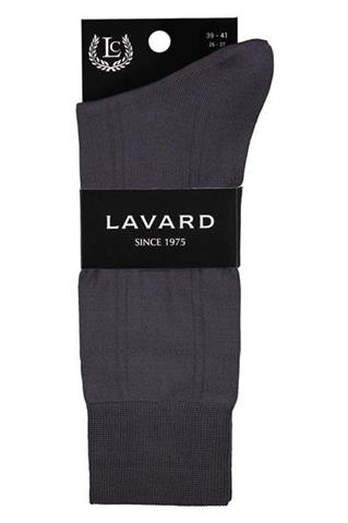 Grafitowe skarpety męskie z bawełny merceryzowanej 76022 - 304271