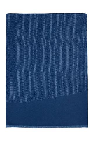 Granatowy szal w białe kropki 72950 - 30441