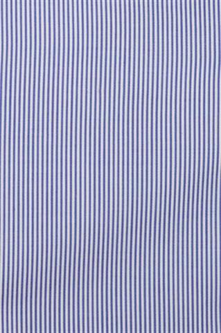 Granatowa koszula męska slim w delikatny prążek 92411 - 307701