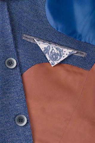 Niebieska marynarka w mikro wzór James Saley 45131 - 31001