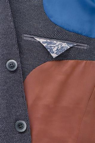 Granatowa marynarka męska w mikro wzór James Saley 45132 - 31071