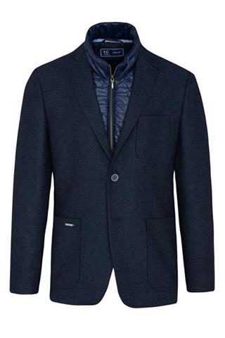 Granatowa marynarka w jodełkę Diego Pamela 46004 - 31101