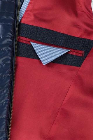 Granatowa marynarka w jodełkę Diego Pamela 46004 - 31141