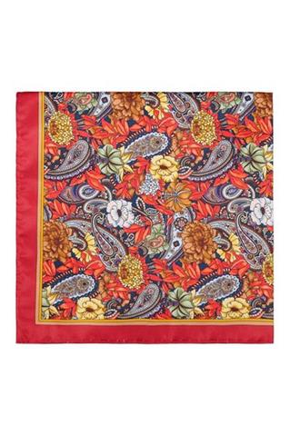 Wzorzysta poszetka męska w odcieniach czerwieni 57409 - 311471