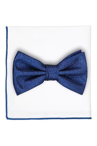 Granatowa muszka męska z połyskiem 57405 - 311591