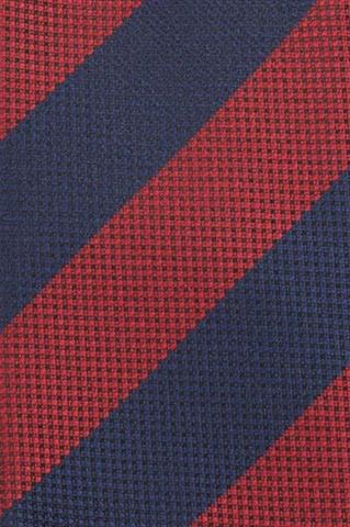 Granatowo-czerwony krawat męski w pasy 57412 - 312381