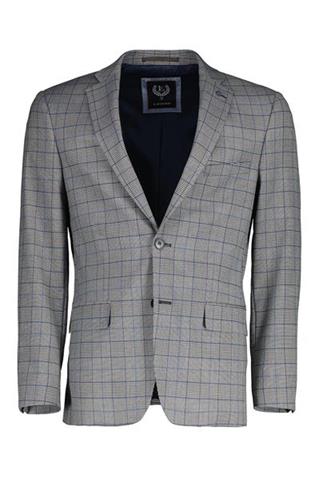 Szary garnitur w kratę 35272 - 316441