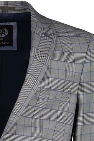 Szary garnitur w kratę 35272 - 316451