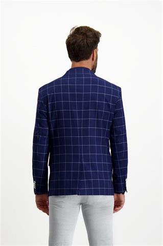 Granatowa marynarka w kratę 46045 - 316511