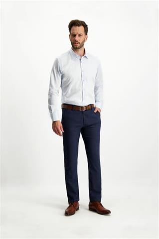 Granatowe spodnie w kratę chinos 64565 - 322581
