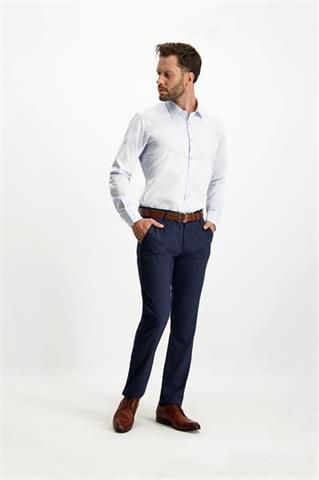 Granatowe spodnie w kratę chinos 64565 - 322591