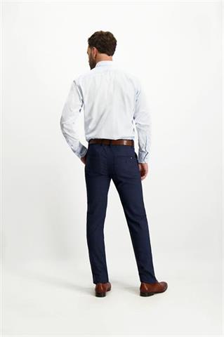 Granatowe spodnie w kratę chinos 64565 - 322611