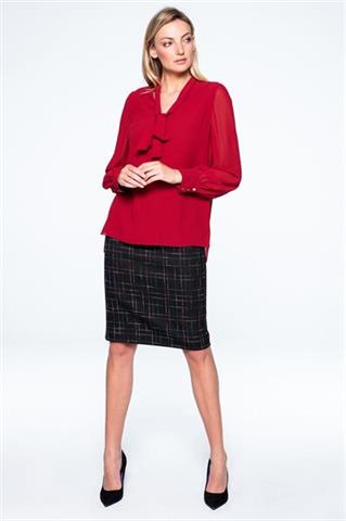 Elegancka bluzka damska w odcieniu czerwieni 58493 - 323271
