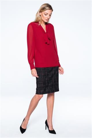 Elegancka bluzka damska w odcieniu czerwieni 58493 - 323291