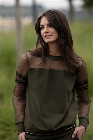 Oliwkowa bluzka damska 58504 - 324231