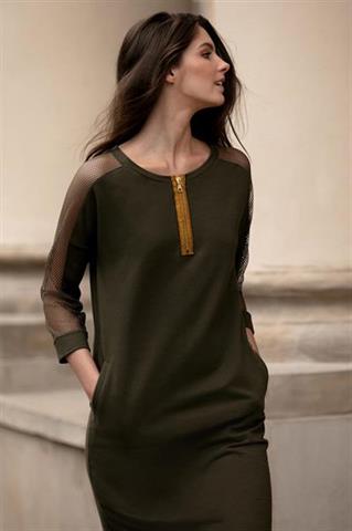 Oliwkowa sukienka 58511 - 324561