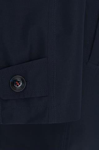 Granatowy płaszcz dwurzędowy maxi 22454 - 325231