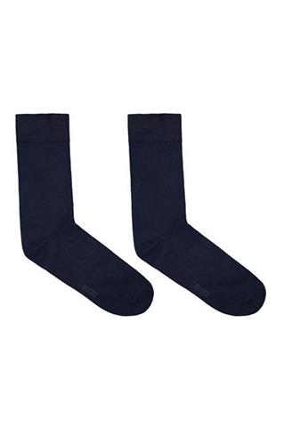 Granatowe skarpety męskie z włókna bambusowego 76055 - 327011