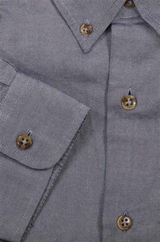 Granatowa koszula męska button-down 91029 - 328151