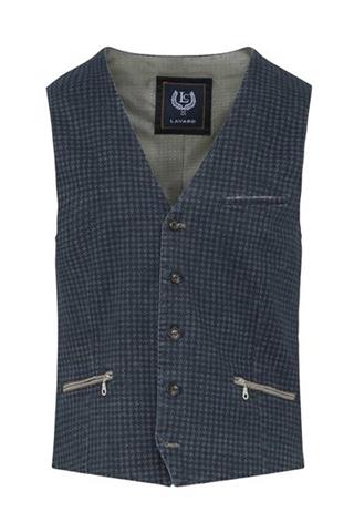 Kamizelka męska w pepitkę z efektem prania 10063 - 32841