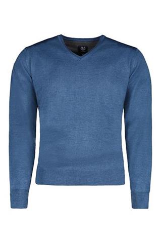 Niebieski sweter męski V-neck 74015 - 329051