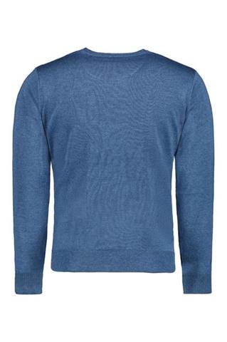 Niebieski sweter męski V-neck 74015 - 329061
