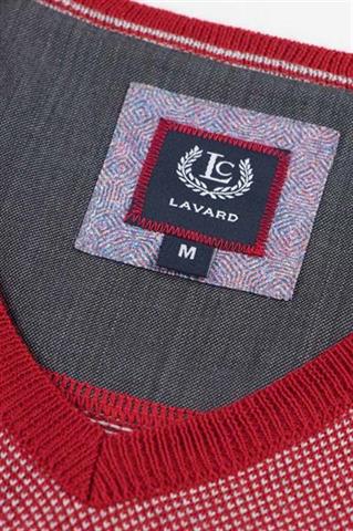 Czerwony sweter męski V-Neck 72761 - 32971