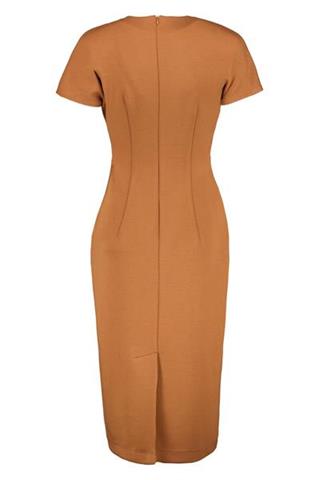 Dzianinowa sukienka z rozcięciami przy dekolcie 85933 - 329721