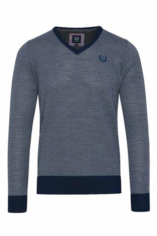 Granatowy sweter męski V-Neck 72762 - 32991