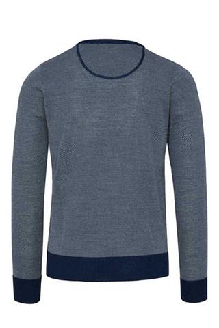 Granatowy sweter męski V-Neck 72762 - 33031