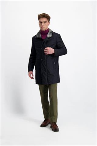 Grafitowy płaszcz męski 20139 - 332111